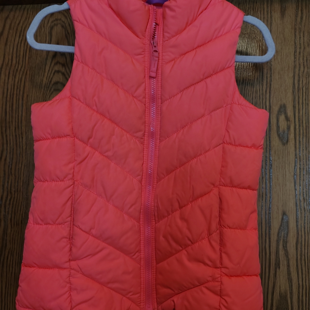 Coral Quilted Puffer Vest